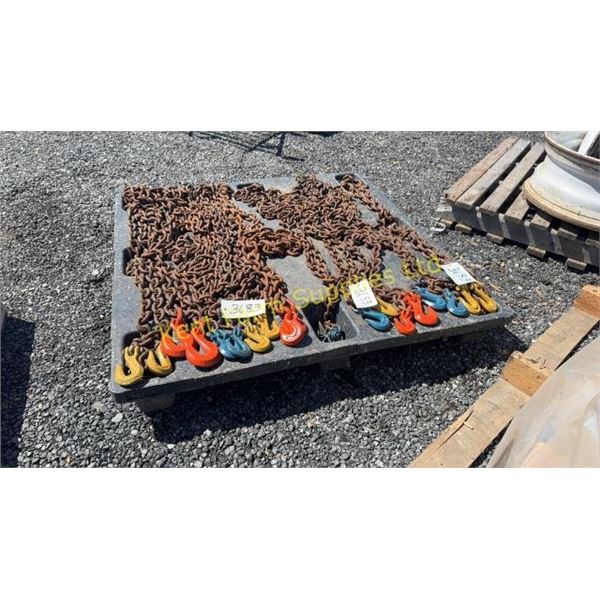 LOGGING CHAINS AND HOOKS, ASSORTED