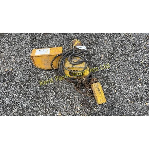 BUDGIT ELECTRIC 1/2 TON CHAIN HOIST