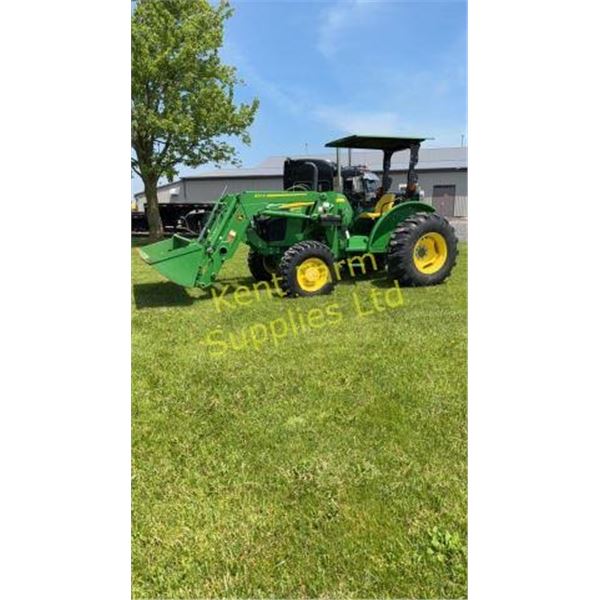 2017 JOHN DEERE 5075E TRACTOR & 520M LOADER