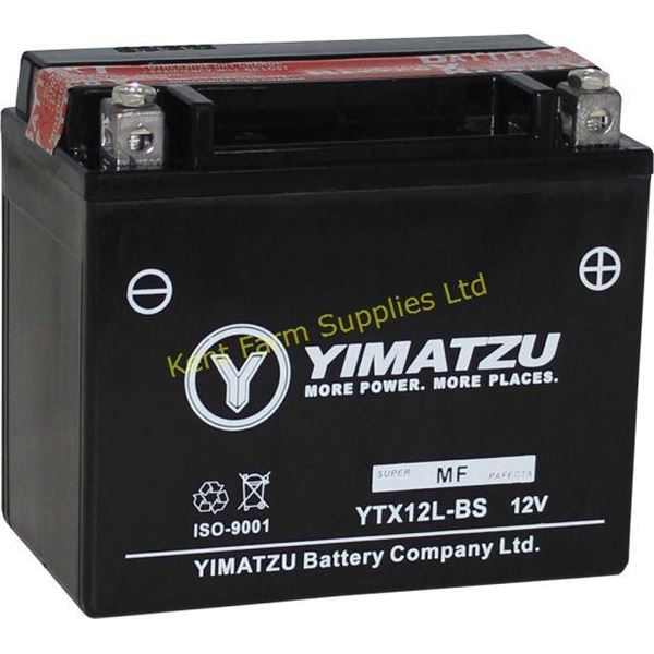 NEW BATTERY-GTX12L-BS YIMATZU AGM MAINTENANCE FREE