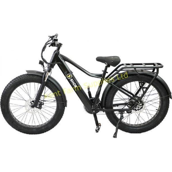 NEW SHOK ATOMIK BLACK(50%MATTE) EBIKE