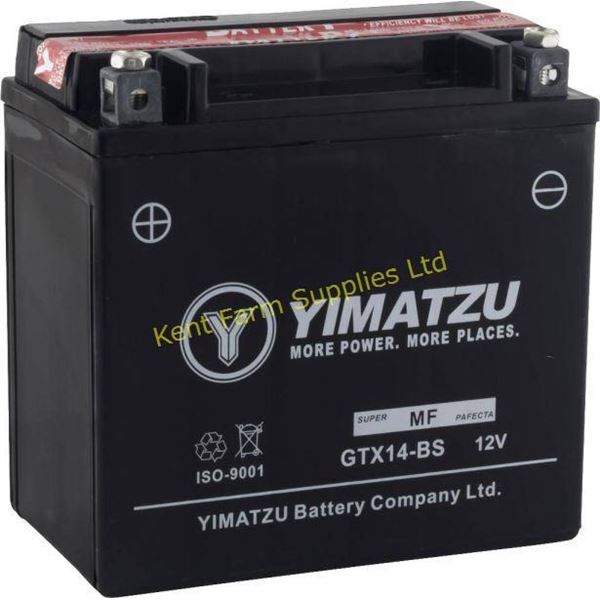 NEW BATTERY-GTX14-BS YIMATZU AGM MAINTENANCE FREE