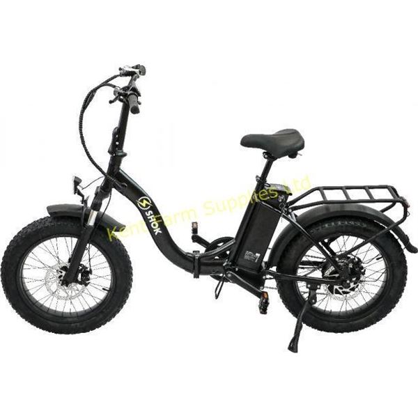NEW SHOK PULSAR 2.0 BLACK FOLD FLAT EBIKE