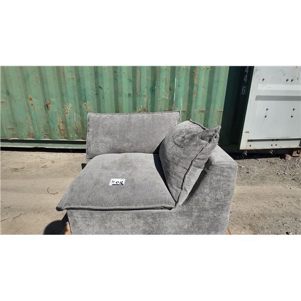Upholstered Corner sofa Chair (Grey)