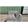 Image 1 : Upholstered Corner sofa Chair (Grey)