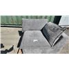 Image 3 : Upholstered Corner sofa Chair (Grey)