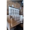 Image 3 : White tufted leather sofa