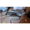 Image 2 : Grey Leather Recliner Chair with Footrest Extension