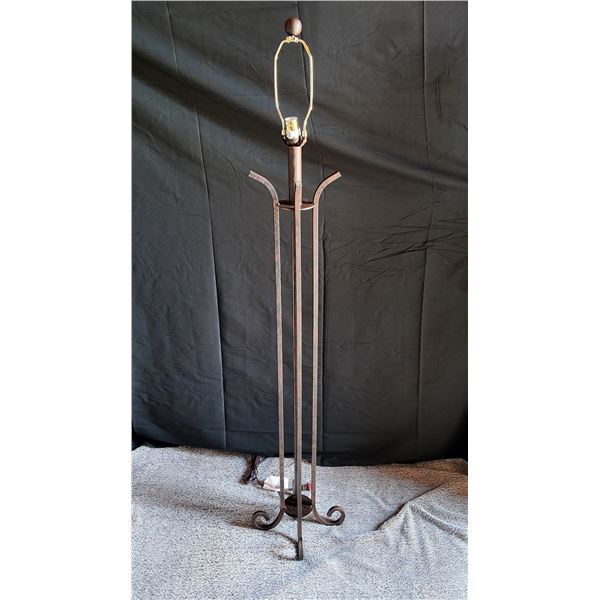 Vintage Wrought Iron Floor Lamp Base
