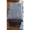 Image 2 : Upholstered Ottoman with Matching Cushion
