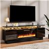 Image 1 : Electric Fireplace (Black)