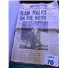 Image 2 : TORONTO DAILY STAR NEWSPAPER PAPER FIRST MAN ON THE MOON HEADLINE JULY 21 1969