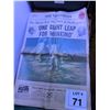 Image 1 : THE TELEGRAM NEWSPAPER PAPER FRONT PAGE 'ONE GIANT LEAP FOR MANKIND' HEADLINE JULY 21 1969