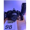 Image 3 : NIKON 2020 AF FILM SLR CAMERA KIT BLACK BODY WITH LENSES AND FLASH 1980S