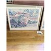 Image 1 : LINDA ADAMS KESLER ART PRINT ON PAPER CARMEL MISSION ARCHITECTURAL SCENE