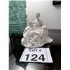 Image 1 : ROYAL DOULTON FIGURINE PORCELAIN SEATED LADY WITH GOLD FLORAL ACCENTS 1965