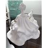 Image 4 : ROYAL DOULTON FIGURINE PORCELAIN SEATED LADY WITH GOLD FLORAL ACCENTS 1965