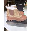 Image 3 : AUTHENTIC COACH BOOTS SIGNATURE CANVAS LEATHER TRIM LUG SOLE BRAND NEW