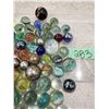 Image 2 : VINTAGE MARBLES UNKNOWN GLASS MIXED COLORS INCLUDING STEELIES AND SWIRLS