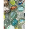 Image 6 : VINTAGE MARBLES UNKNOWN GLASS MIXED COLORS INCLUDING STEELIES AND SWIRLS
