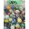 Image 2 : VINTAGE MARBLES UNKNOWN GLASS MIXED STYLES BULK LOT IN ZIP BAG