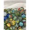 Image 2 : VINTAGE MARBLES UNKNOWN GLASS MIXED COLORS BAGGED LOT