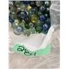 Image 1 : VINTAGE MARBLES UNKNOWN GLASS MIXED COLORS BULK LOT IN PLASTIC BAG