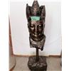 Image 1 : SCULPTURE  BRONZE-TONE FIGURAL BUST ON STAND