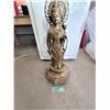 Image 1 : LARGE ASIAN- INSPIRED STANDING DEITY STATUE 30-36 TALL
