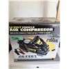 Image 1 : VEHICLE AIR COMPRESSOR BONAIRE 12-VOLT TWIN CYLINDER PORTABLE UNIT BRAND NEW