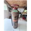Image 1 : VINTAGE FIRE EXTINGUISHER PHOMONE METAL CYLINDER WITH RED CARRY HANDLE