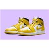 Image 1 : Nike WMNS Air Jordan 1 Mid (White/Vivid Sulfur-Black)