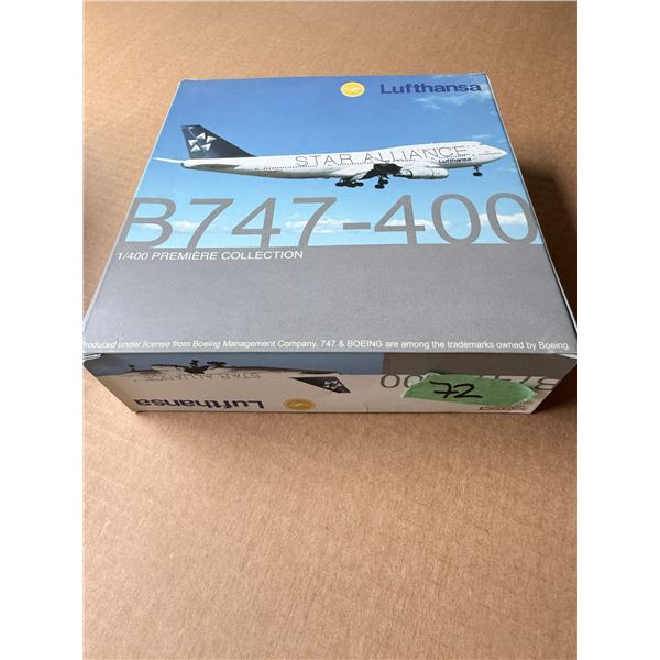LUFTHANSA BOEING 747-400 1/400 PREMIERE COLLECTION MODEL AIRPLANE DIECAST
