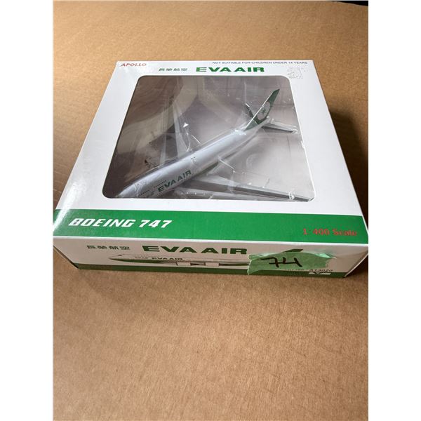 EVA AIR BOEING 747 1:400 SCALE MODEL AIRPLANE DIECAST