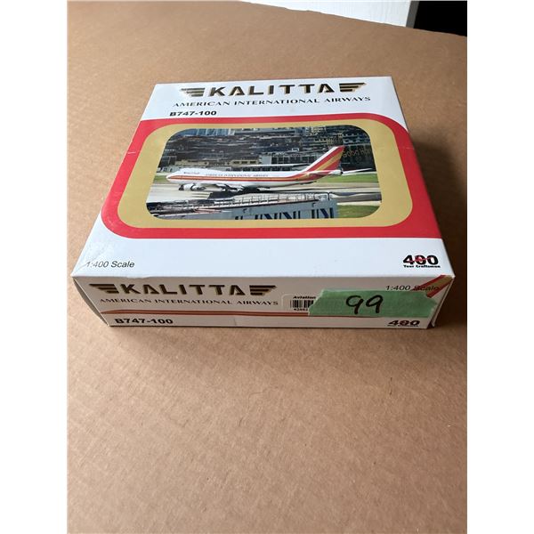 KALITTA AMERICAN INTERNATIONAL AIRWAYS B747-100 1:400 SCALE MODEL AIRPLANE DIECAST