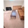 Image 7 : MCM BROWN UPHOLSTERED SOFA AND COFFEE TABLE