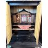 Image 3 : BUTSUDAN (JAPANESE HOUSEHOLD ALTAR) CABINET WITH HANGING LANTERNS
