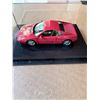Image 4 : GROUP OF 2 RED DIECAST MODEL CARS IN DISPLAY CASES FERRARI