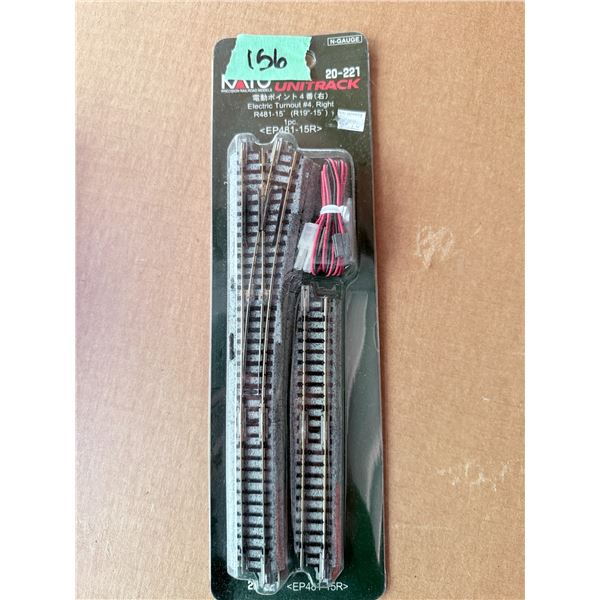 KATO UNITRACK N-GAUGE ELECTRIC TURNOUT #4 RIGHT 20-221 EP481-15R MODEL TRAIN TRACK