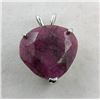 Image 3 : 14.60 ct HEART-CUT RUBY PENDANT WITH BRIGHT POLISH ( $9,580 APPRAISAL )