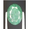 Image 2 : 4.55 ct NATURAL OVAL MIXED-CUT BRAZILIAN EMERALD ( $4,400 APPRAISAL )