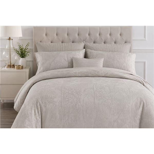 Fieldcrest Belleville Duvet Cover Set (Off-White) Size- Double/Queen
