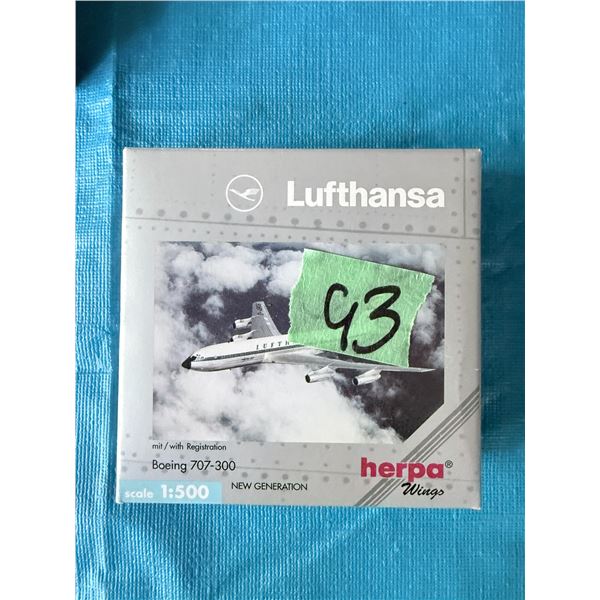 HERPA WINGS LUFTHANSA BOEING 707-300 1:500 DIECAST MODEL AIRPLANE
