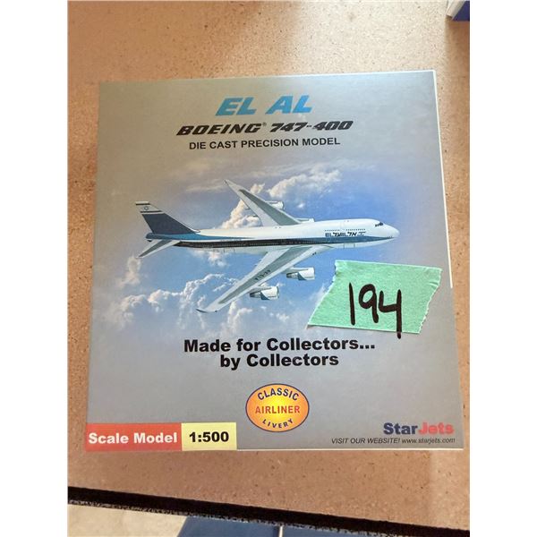 EL AL BOEING 747-400 1:500 DIECAST MODEL AIRPLANE