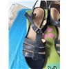 Image 2 : NATURALIZER PRIYA  BLACK LEATHER DRESS SANDALS  SIZE 6.5