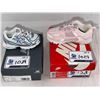 Image 3 : New Balance Kids 740 Bungee Lace (Blue), Nike Vomero 5 (Pearl Pink/Vast Grey)