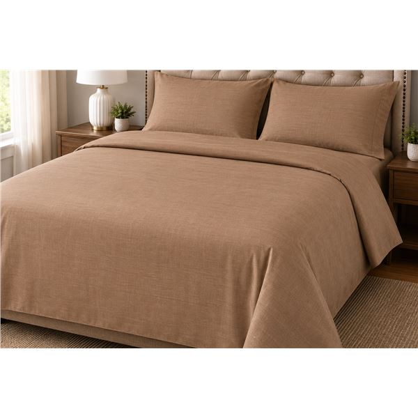 Sunset Luxury Weave Sheet Set - Taupe