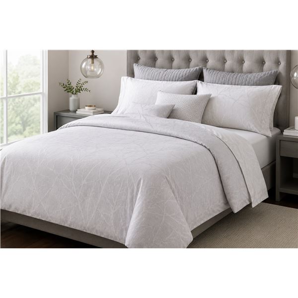 Fieldcrest Luxury Duvet Set - Light Grey