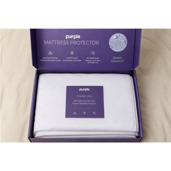 Purple Mattress Protector - White