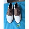 Image 1 : ETONIC BROWN AND WHITE LACE-UP SHOES PAIR BRAND NEW